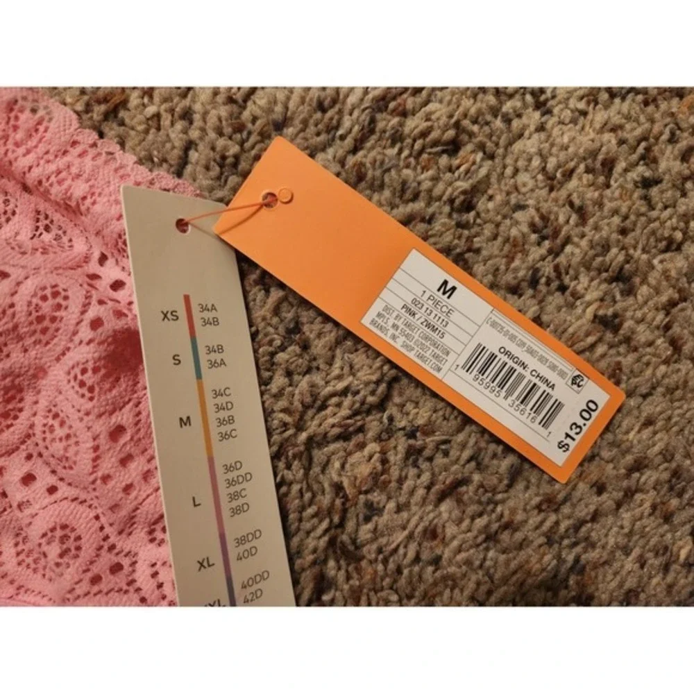 Colsie Pink Lace Triangle Bralette Women's/Girls Size M Medium NWT - Picture 5 of 6